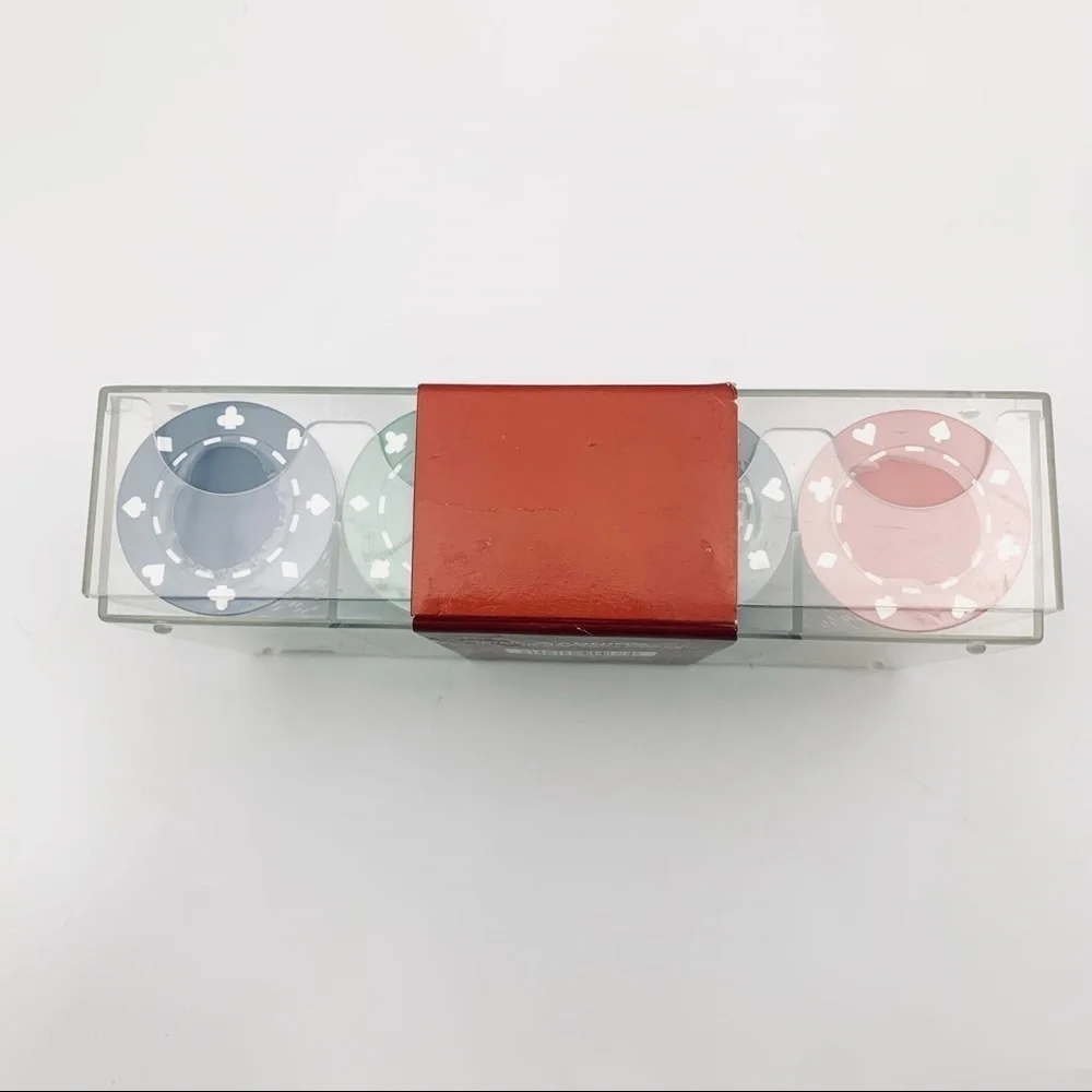 NEW 100 Count Casino Style Poker Chips in Plastic Case‎